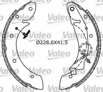 Valeo 553785 - Комплект тормозных колодок, барабанные unicars.by