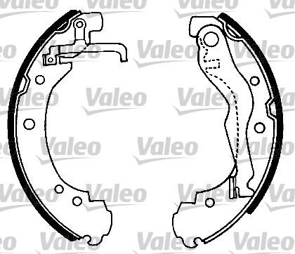 Valeo 553720 - Комплект тормозных колодок, барабанные unicars.by