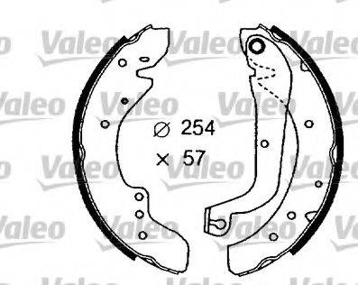 Valeo 553776 - Комплект тормозных колодок, барабанные unicars.by