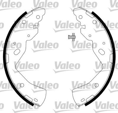 Valeo 564035 - Комплект тормозных колодок, барабанные unicars.by