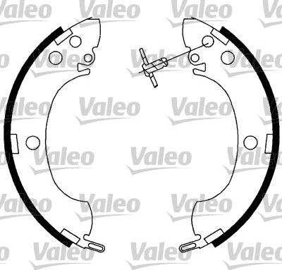 Valeo 564022 - Комплект тормозных колодок, барабанные unicars.by