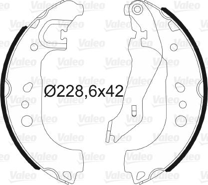 Valeo 564192 - Комплект тормозных колодок, барабанные unicars.by