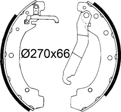 Valeo 564304 - Комплект тормозных колодок, барабанные unicars.by