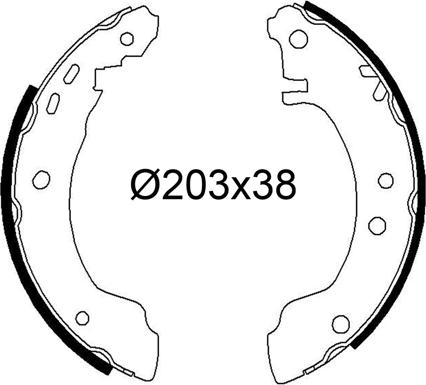 Valeo 564328 - Комплект тормозных колодок, барабанные unicars.by