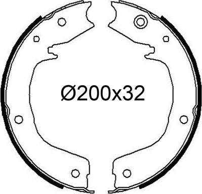 Valeo 564256 - Комплект тормозных колодок, барабанные unicars.by