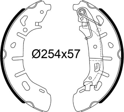 Valeo 564251 - Комплект тормозных колодок, барабанные unicars.by