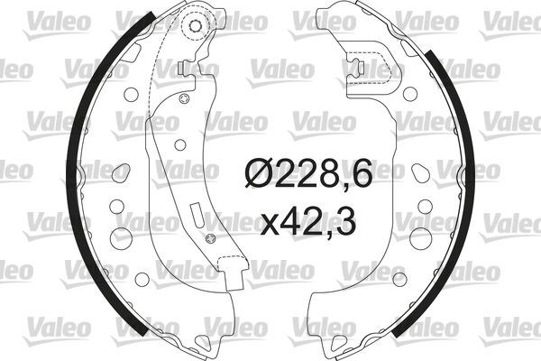 Valeo 564208 - Комплект тормозных колодок, барабанные unicars.by