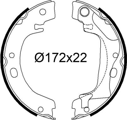 Valeo 564239 - Комплект тормозных колодок, барабанные unicars.by