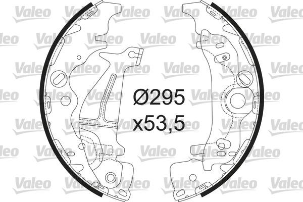 Valeo 564237 - Комплект тормозных колодок, барабанные unicars.by