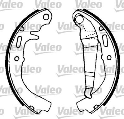 Valeo 562947 - Комплект тормозных колодок, барабанные unicars.by