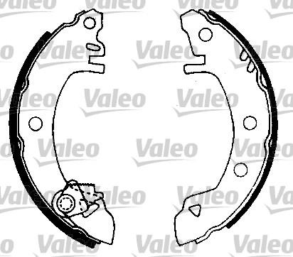 Valeo 562455 - Комплект тормозных колодок, барабанные unicars.by