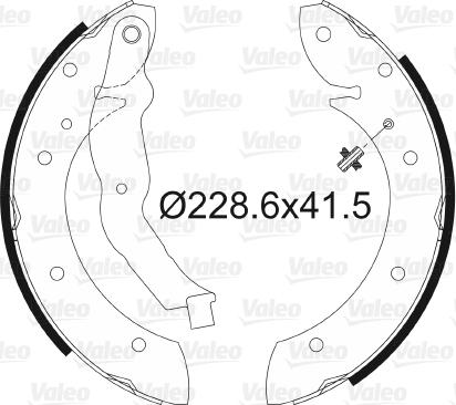 Valeo 562587 - Комплект тормозных колодок, барабанные unicars.by