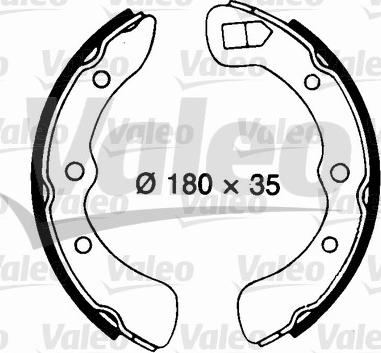 Valeo 562696 - Комплект тормозных колодок, барабанные unicars.by