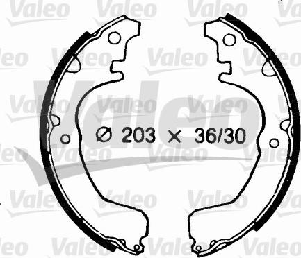 Valeo 562683 - Комплект тормозных колодок, барабанные unicars.by