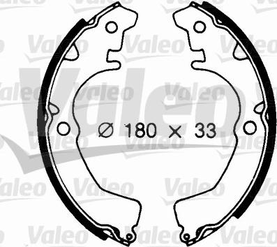 Valeo 562682 - Комплект тормозных колодок, барабанные unicars.by