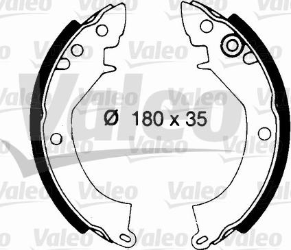 Valeo 562687 - Комплект тормозных колодок, барабанные unicars.by