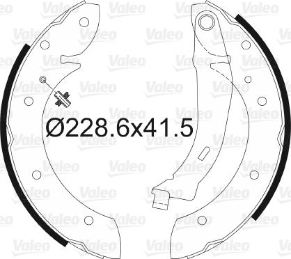 Valeo 562630 - Комплект тормозных колодок, барабанные unicars.by