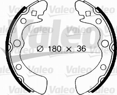 Valeo 562679 - Комплект тормозных колодок, барабанные unicars.by