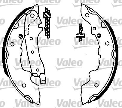 Valeo 562027 - Комплект тормозных колодок, барабанные unicars.by