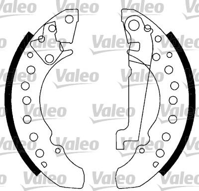 Valeo 562769 - Комплект тормозных колодок, барабанные unicars.by