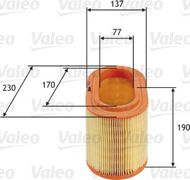 Valeo 585690 - Воздушный фильтр, двигатель unicars.by