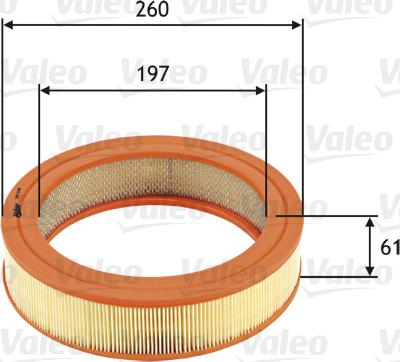 Valeo 585698 - Воздушный фильтр, двигатель unicars.by