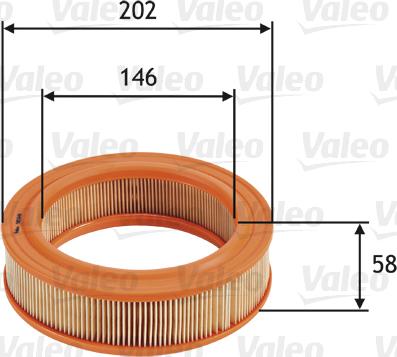 Valeo 585644 - Воздушный фильтр, двигатель unicars.by