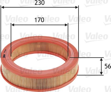 Valeo 585650 - Воздушный фильтр, двигатель unicars.by