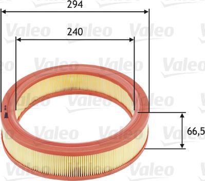 Valeo 585651 - Воздушный фильтр, двигатель unicars.by