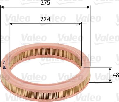 Valeo 585657 - Воздушный фильтр, двигатель unicars.by