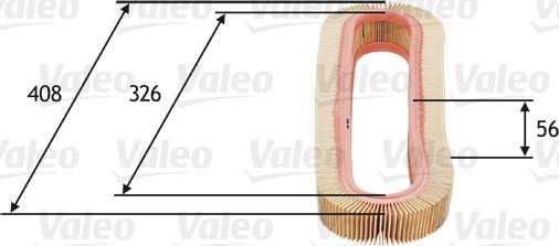 Valeo 585667 - Воздушный фильтр, двигатель unicars.by