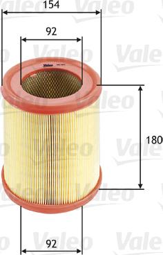 Valeo 585604 - Воздушный фильтр, двигатель unicars.by