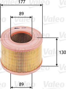 Valeo 585605 - Воздушный фильтр, двигатель unicars.by