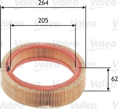 Valeo 585607 - Воздушный фильтр, двигатель unicars.by