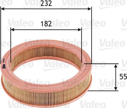 Valeo 585632 - Воздушный фильтр, двигатель unicars.by