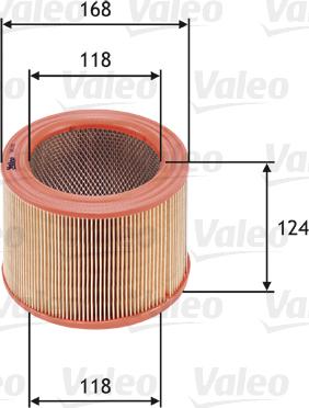 Valeo 585621 - Воздушный фильтр, двигатель unicars.by