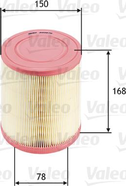 Valeo 585676 - Воздушный фильтр, двигатель unicars.by