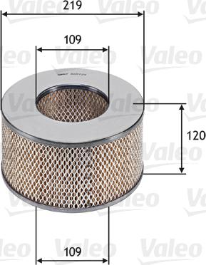 Valeo 585724 - Воздушный фильтр, двигатель unicars.by