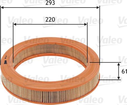 Valeo 585727 - Воздушный фильтр, двигатель unicars.by