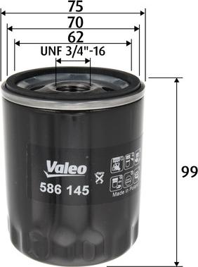 Valeo 586145 - Масляный фильтр unicars.by