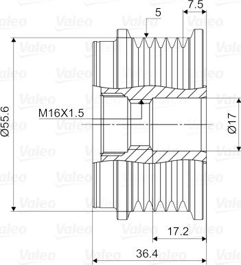 Valeo 588099 - Шкив генератора, муфта unicars.by