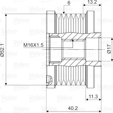 Valeo 588092 - Шкив генератора, муфта unicars.by