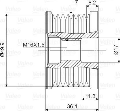 Valeo 588040 - Шкив генератора, муфта unicars.by