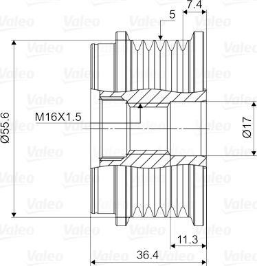 Valeo 588041 - Шкив генератора, муфта unicars.by