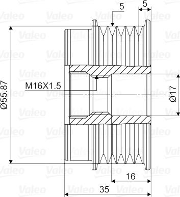 Valeo 588051 - Шкив генератора, муфта unicars.by