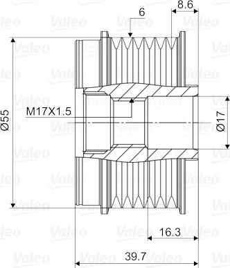 Valeo 588058 - Шкив генератора, муфта unicars.by