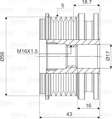 Valeo 588066 - Шкив генератора, муфта unicars.by