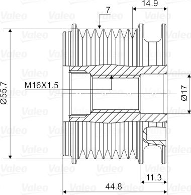 Valeo 588060 - Шкив генератора, муфта unicars.by