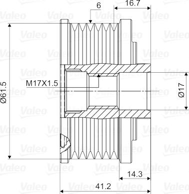 Valeo 588009 - Шкив генератора, муфта unicars.by