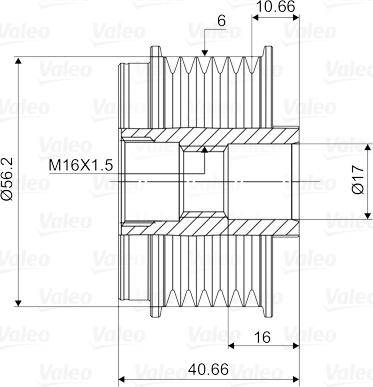 Valeo 588010 - Шкив генератора, муфта unicars.by